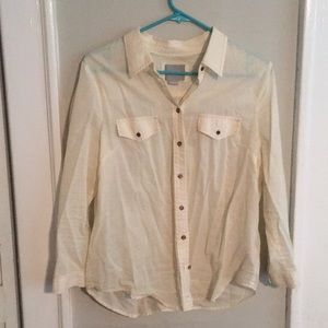 Button down Maeve Blouse - Yellow Polka Dot